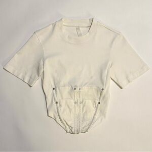 dion lee white corset top